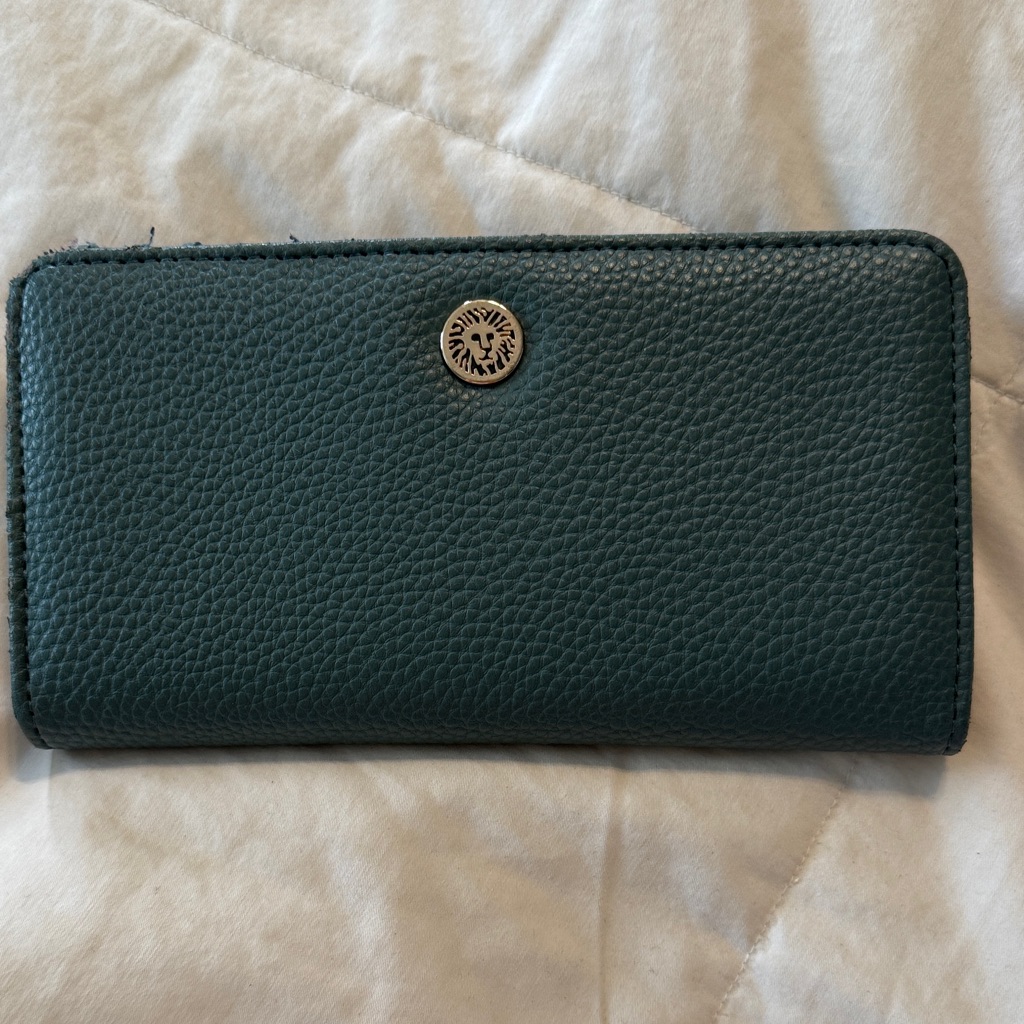 Anne Klein Teal Leather Wallet